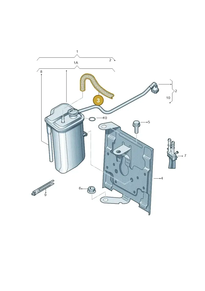 1K0133366BB — Volkswagen Jetta (2008-2011) diagram 412201800, position 3