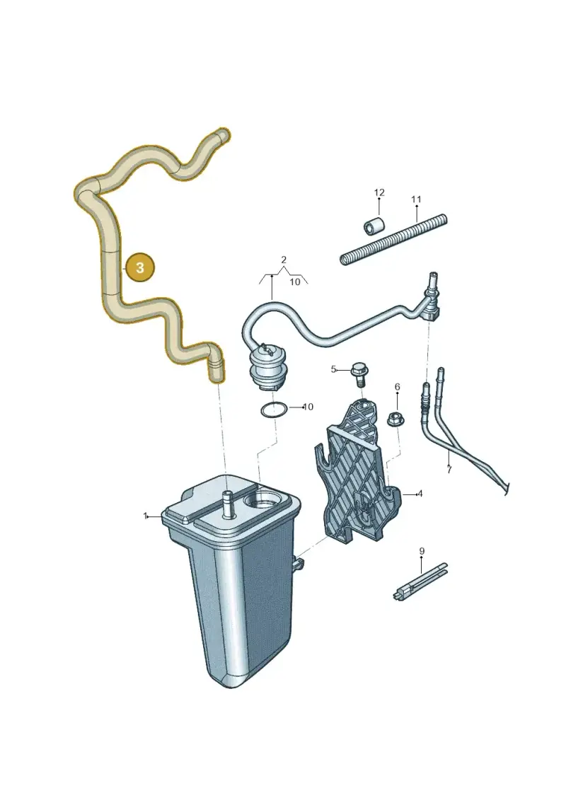1K0133366BK — Volkswagen Jetta (2014-2017) diagram 789201095, position 3