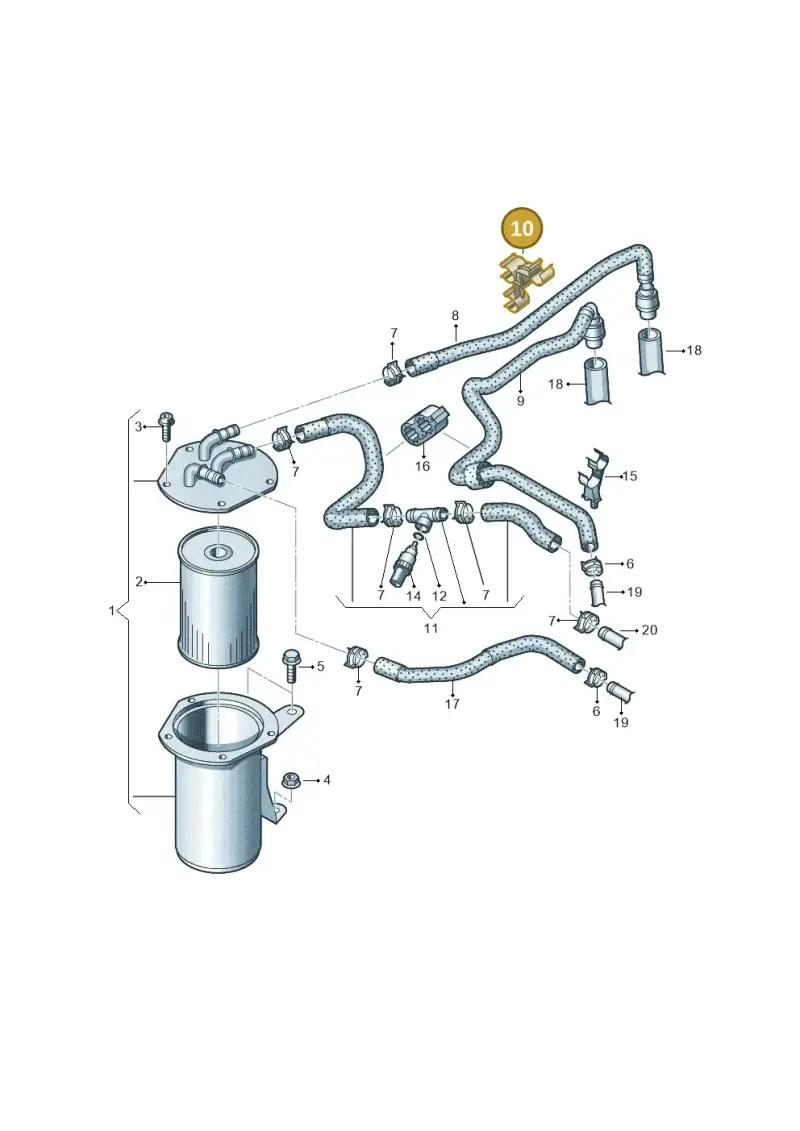 1K0133687E — Volkswagen Passat saloon (2010-2015) diagram 702127300, position 10