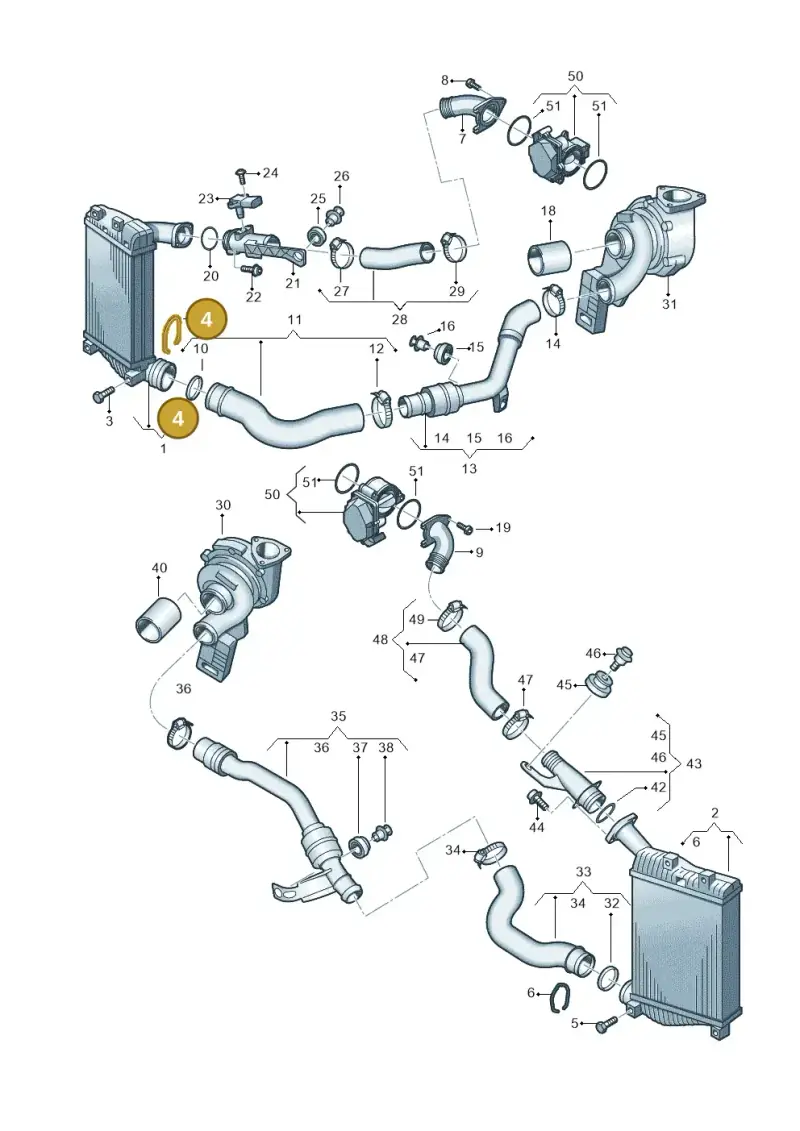 1K0145769C — Volkswagen Touareg (2012-2014) diagram 693145900, position 4