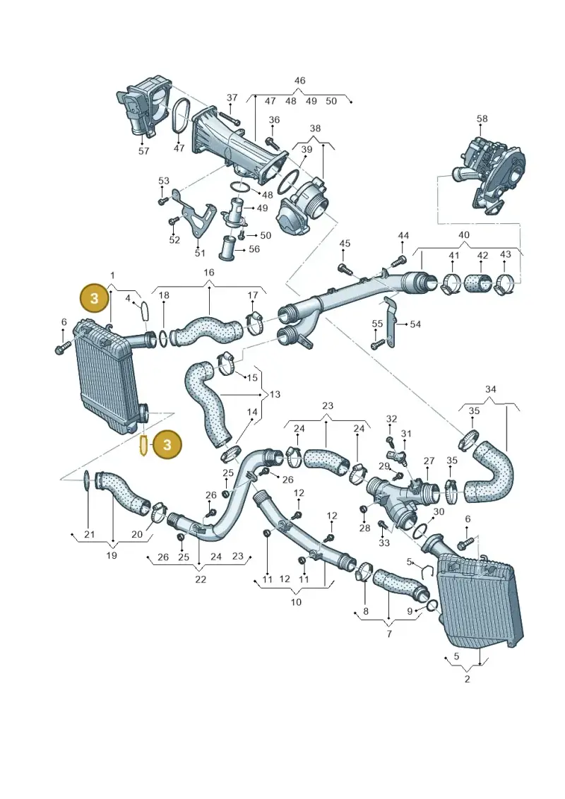1K0145769C — Volkswagen Touareg BlueMotion (2014-2018) diagram 787145870, position 3