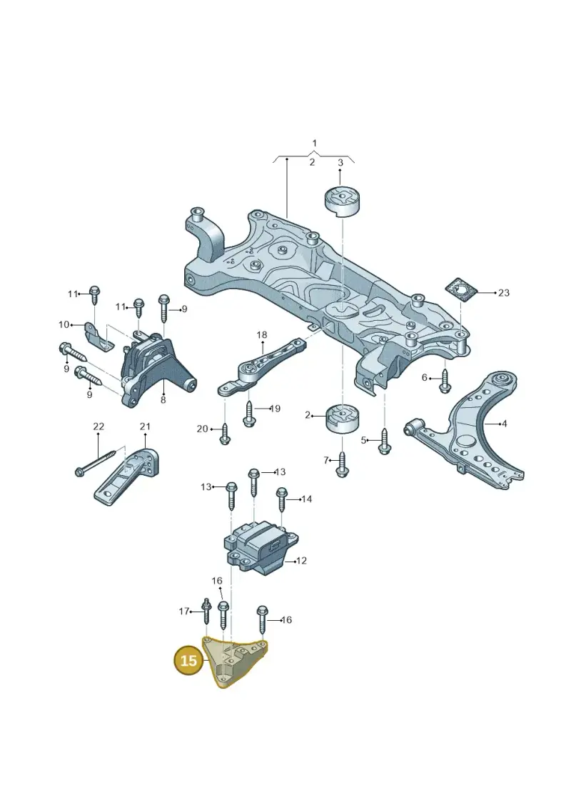 1K0199111D — Volkswagen Jetta (2013-2014) diagram 692199240, position 15
