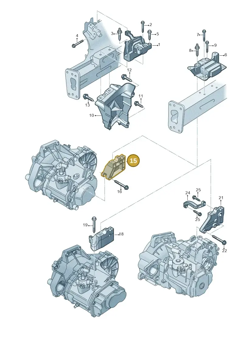 1K0199111E — Volkswagen Golf Estate (2013-2017) diagram 746199250, position 15