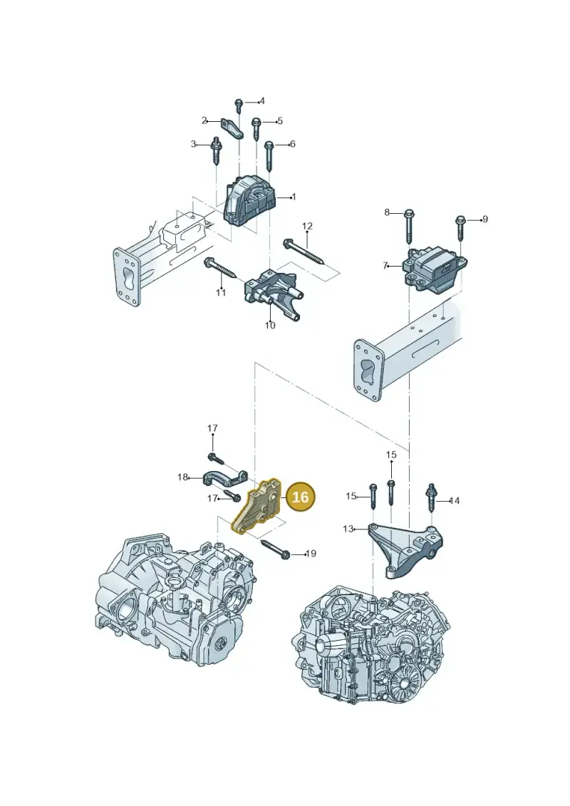 1K0199117CE — Volkswagen Jetta 1.6 (2014-2018) diagram 801199400, position 16