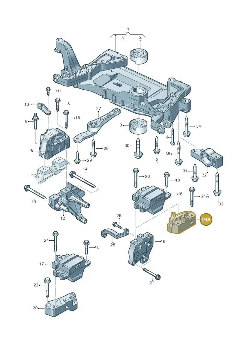 1K0199117P — Volkswagen Passat estate (2008-2011) diagram 460199200, position 19A