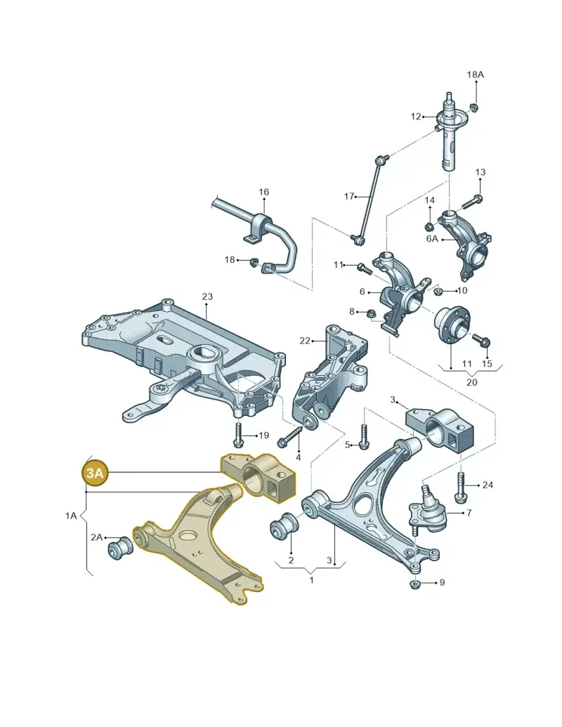 1K0199232K — Volkswagen Golf Cabriolet (2011-2016) diagram 409407000, position 3A