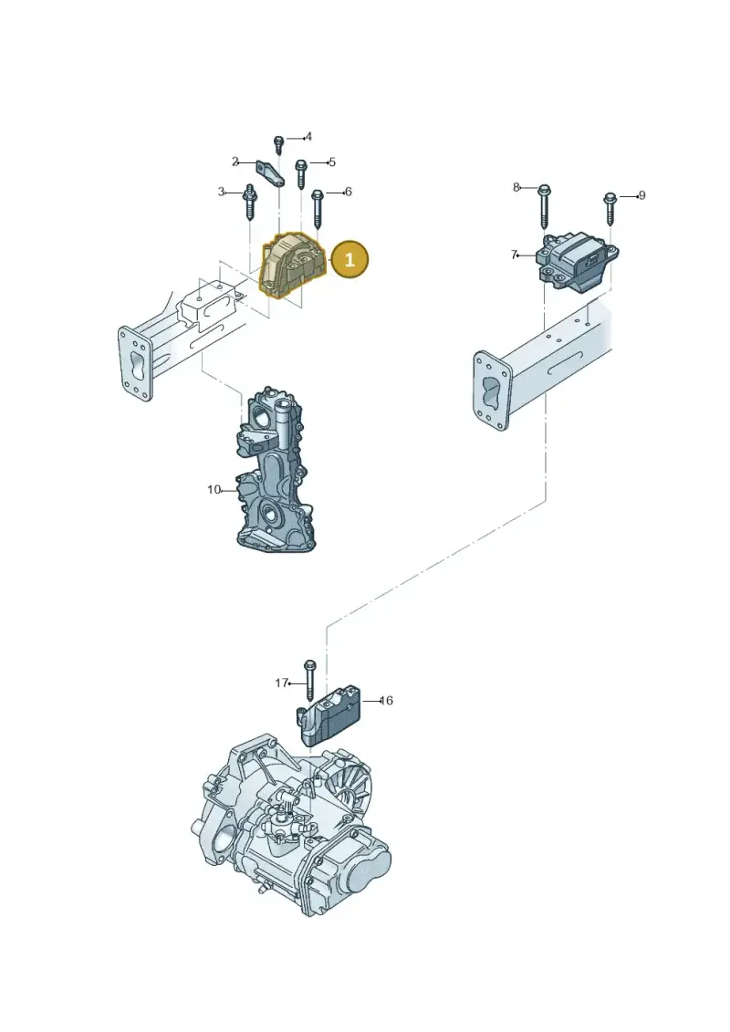 1K0199262CG — Volkswagen Jetta (2014-2017) diagram 789199047, position 1