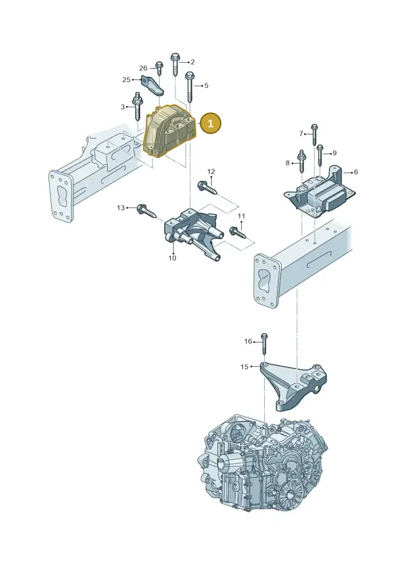 1K0199262CN — Volkswagen Caddy kombi (2015-2020) diagram 866199400, position 1