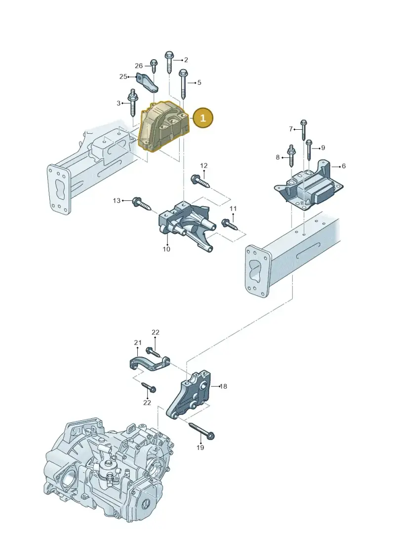 1K0199262CN — Volkswagen Caddy kombi (2015-2020) diagram 866199300, position 1