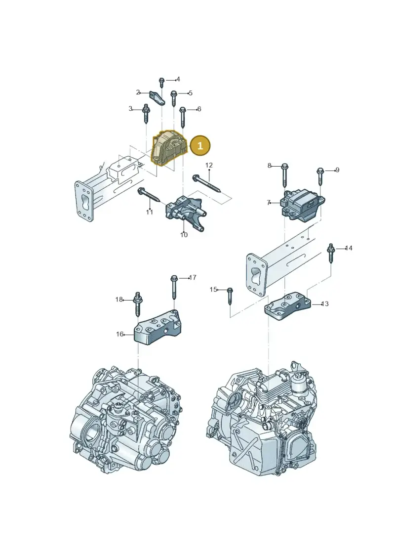 1K0199262DH — Volkswagen Jetta (2014-2017) diagram 801199410, position 1