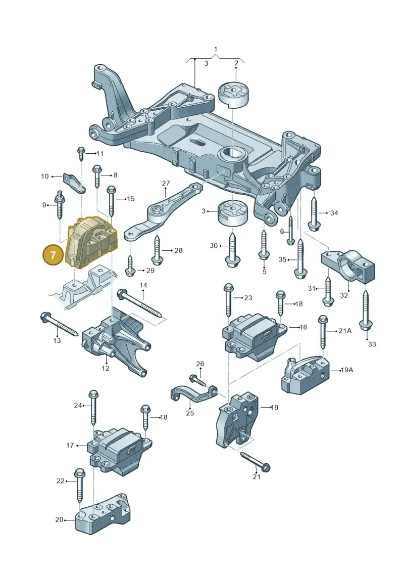 1K0199262DJ — Volkswagen Sagitar (2014-2019) diagram 460199200, position 7