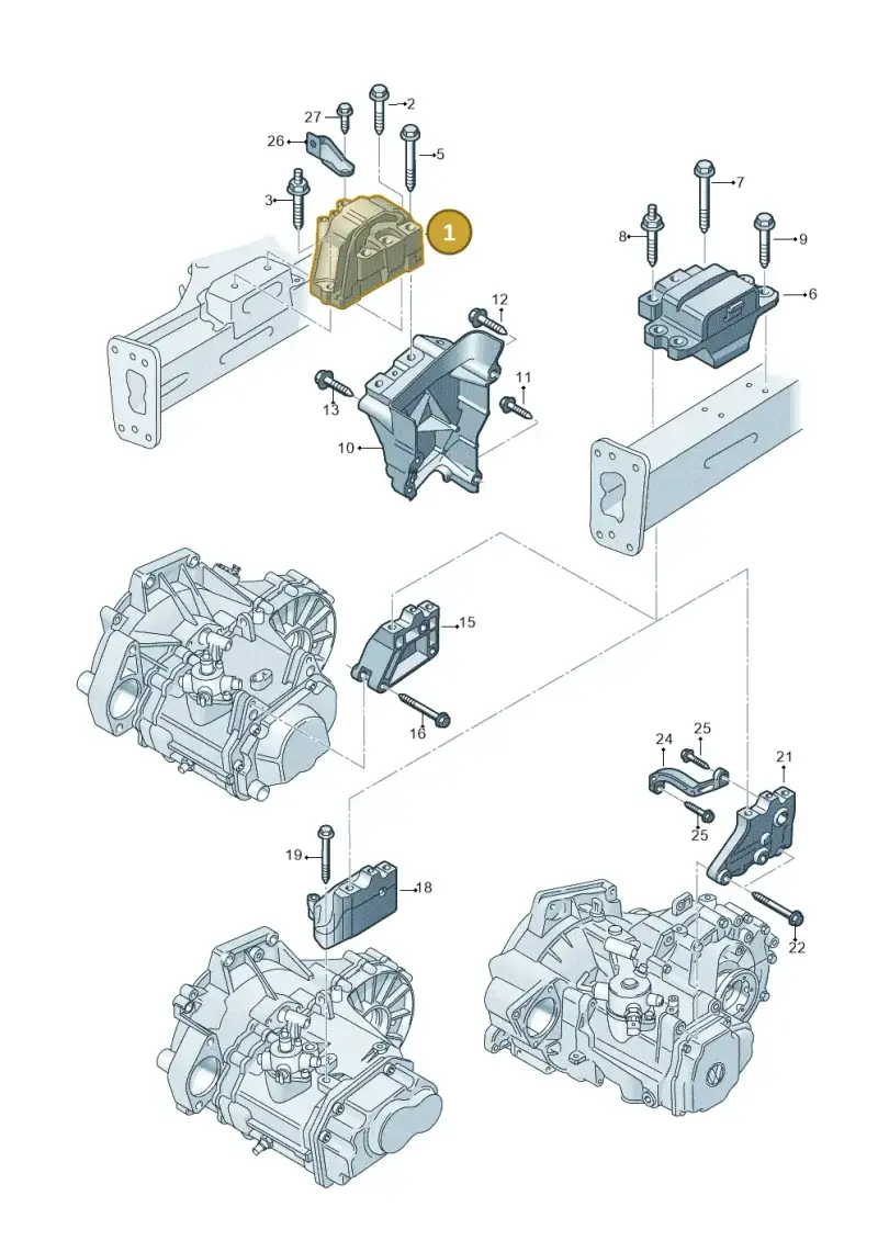 1K0199262L — Volkswagen Caddy kombi (2015-2020) diagram 866199200, position 1