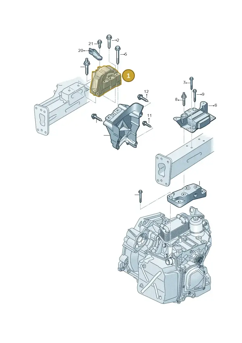 1K0199262L — Volkswagen Caddy kombi (2015-2020) diagram 866199240, position 1