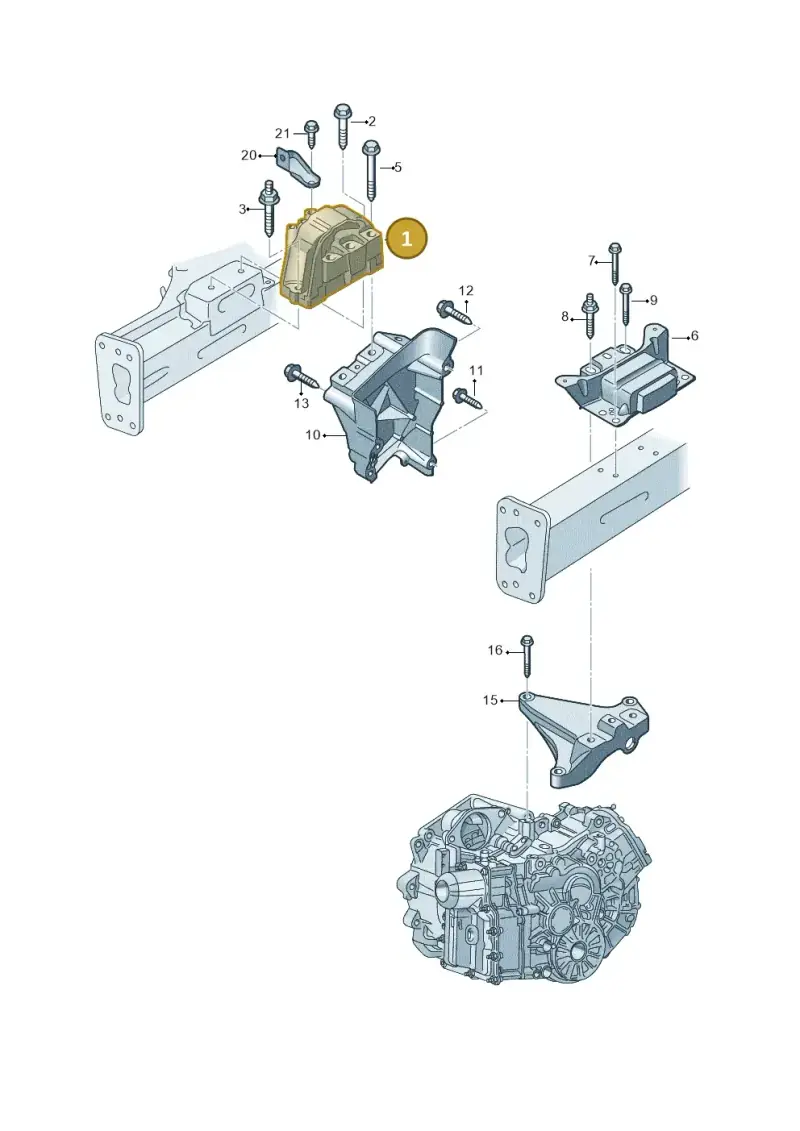 1K0199262L — Volkswagen Caddy kombi (2015-2020) diagram 866199250, position 1