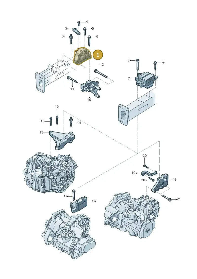 1K0199262L — Volkswagen Beetle (2016-2019) diagram 801199280, position 1