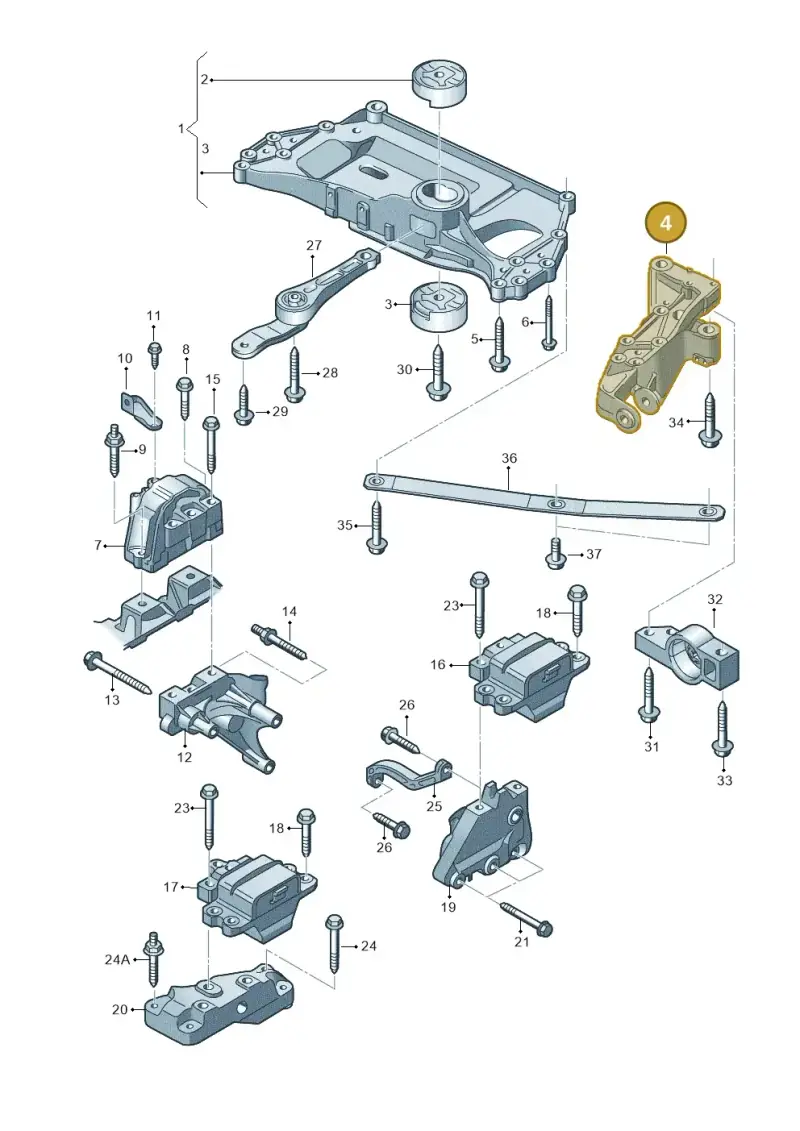 1K0199295E — Volkswagen Golf Cabriolet (2011-2016) diagram 718199300, position 4
