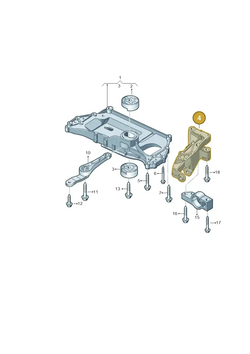 1K0199295E — Volkswagen Caddy kombi (2015-2020) diagram 786199100, position 4