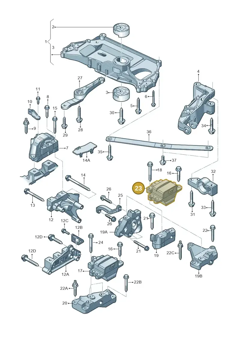 1K0199555AC — Volkswagen Golf Cabriolet (2011-2016) diagram 718199200, position 23