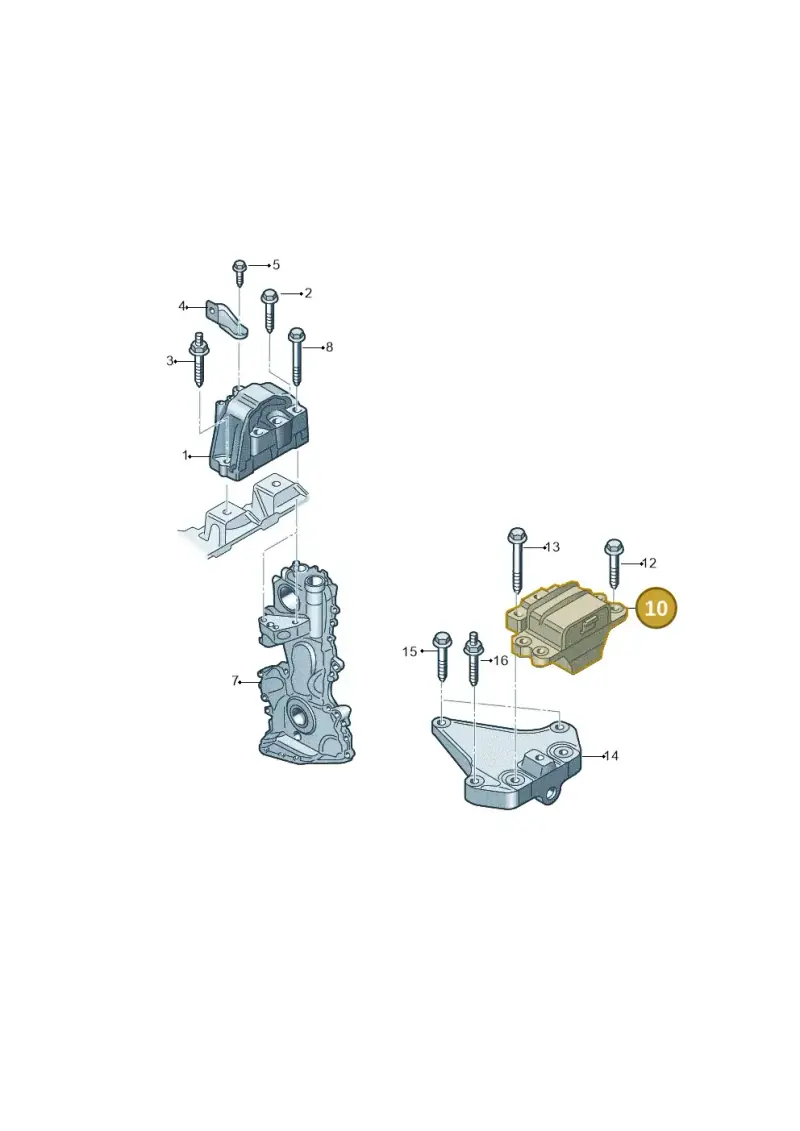 1K0199555AC — Volkswagen Scirocco 2.0 (2014-2017) diagram 786199350, position 10