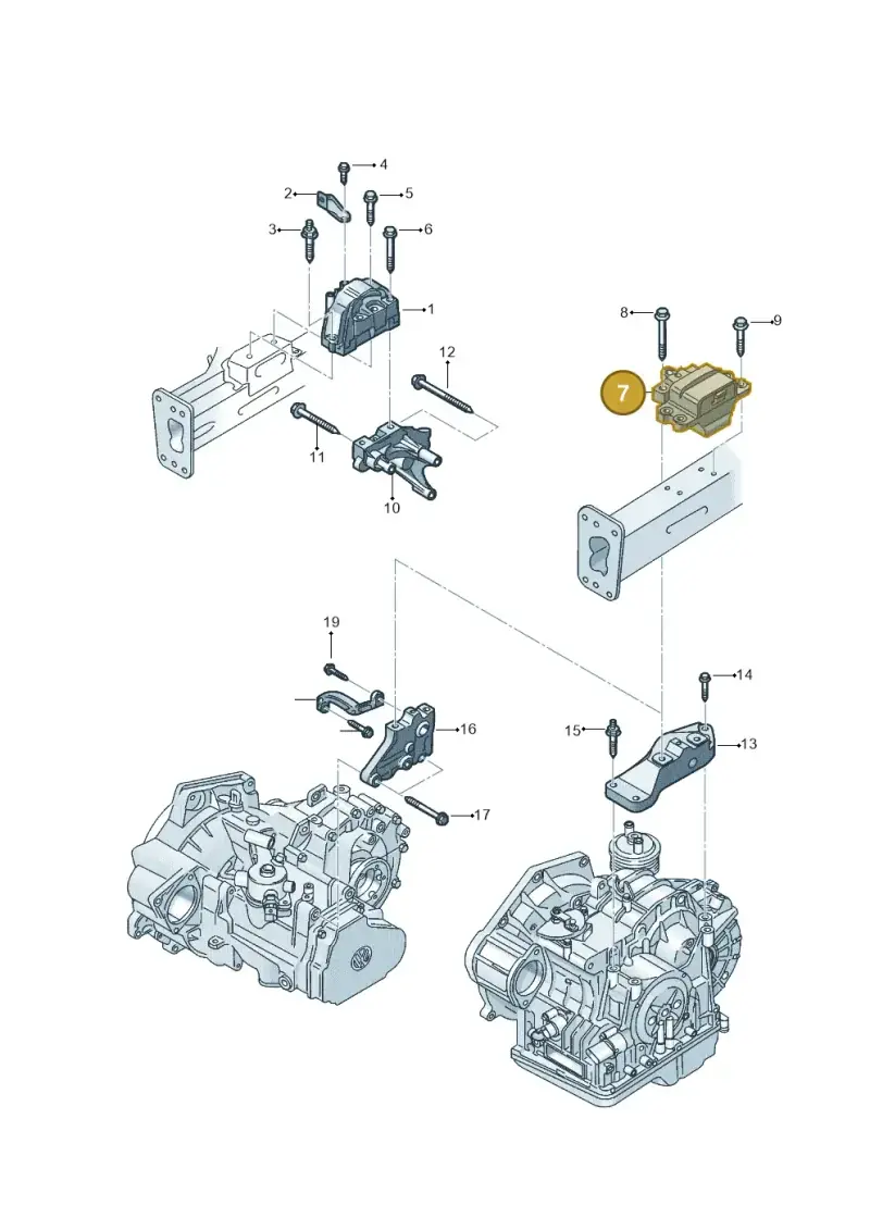 1K0199555CA — Volkswagen Jetta 1.6 (2014-2018) diagram 801199270, position 7
