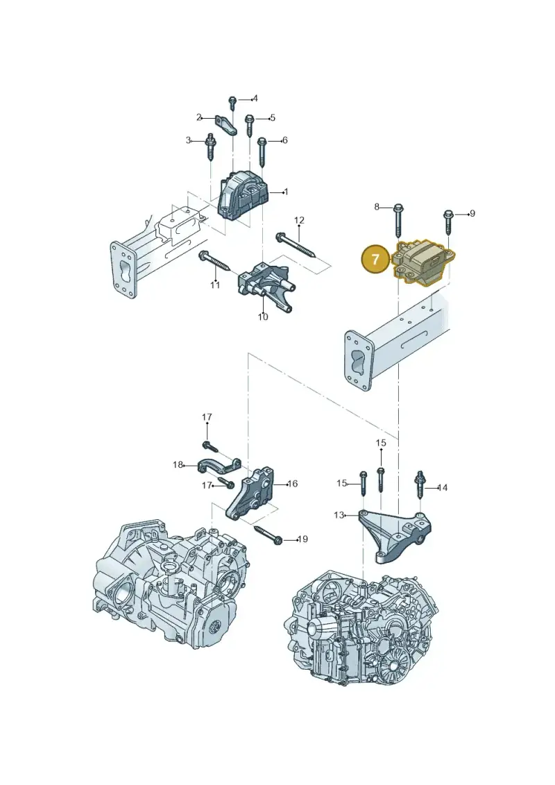 1K0199555CA — Volkswagen Jetta (2014-2017) diagram 801199400, position 7