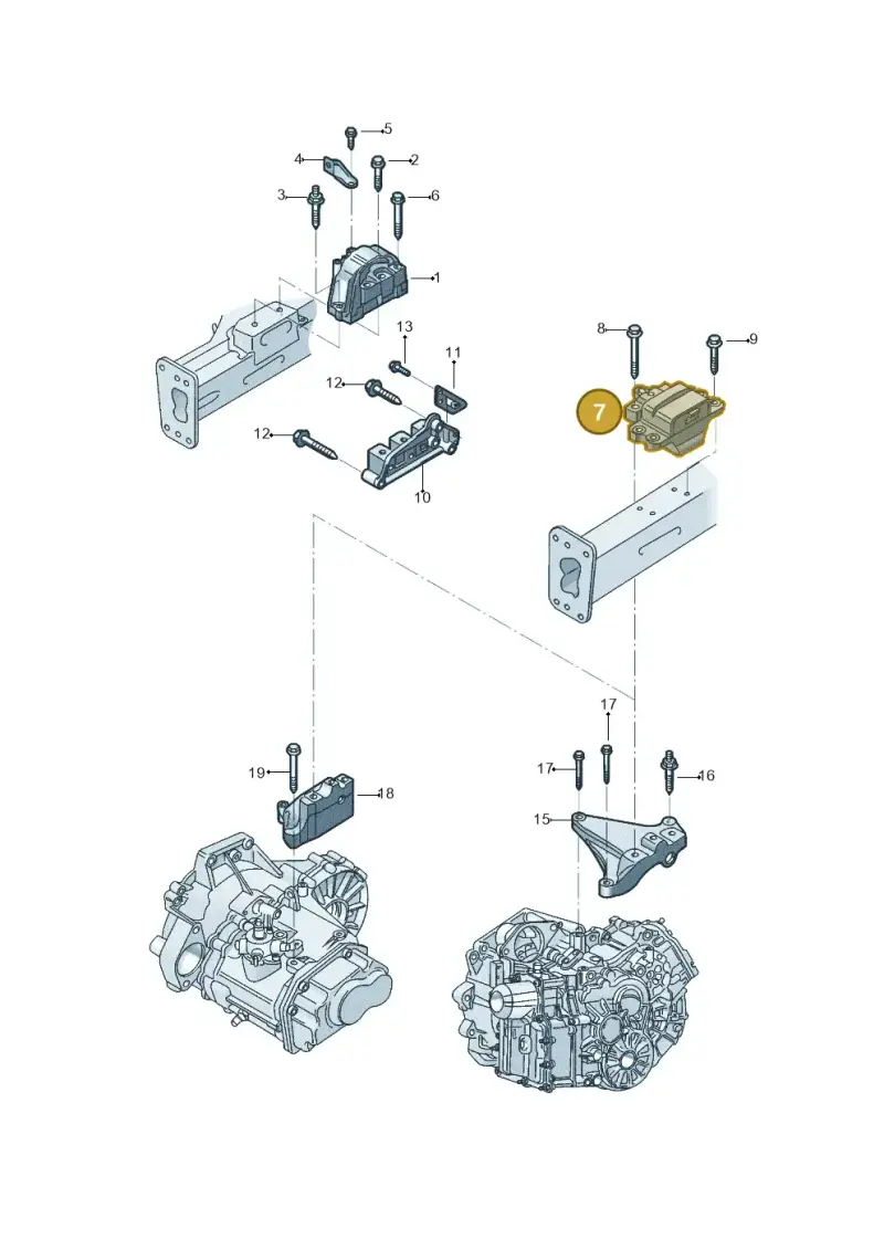 1K0199555CA — Volkswagen Beetle (2016-2019) diagram 801199110, position 7