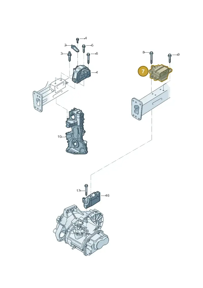 1K0199555CC — Volkswagen Jetta (2014-2017) diagram 789199047, position 7