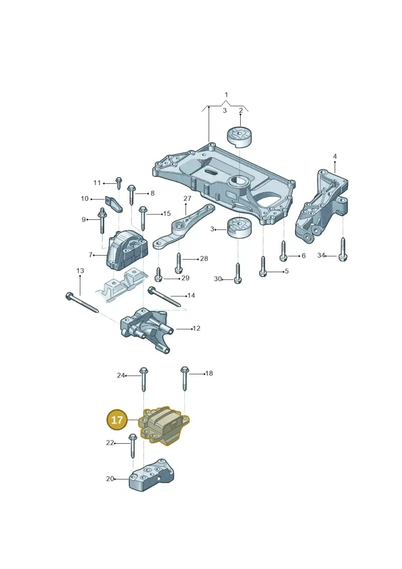 1K0199555CE — Volkswagen Jetta 2.0 (2015-2015) diagram 880199200, position 17