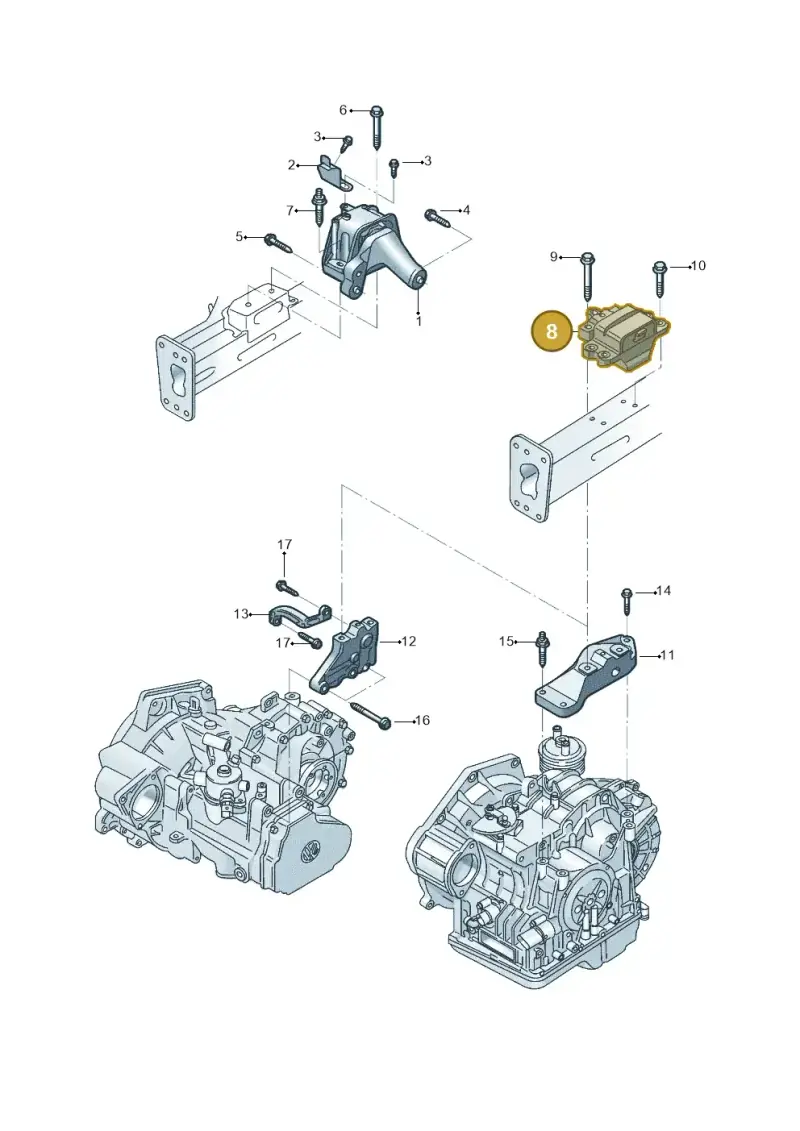 1K0199555CE — Volkswagen Beetle (2016-2019) diagram 801199230, position 8