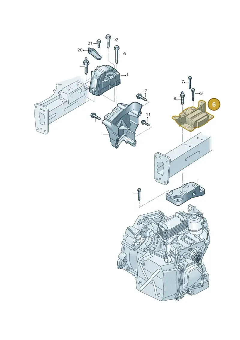 1K0199555Q — Volkswagen Caddy kombi (2015-2020) diagram 866199240, position 6
