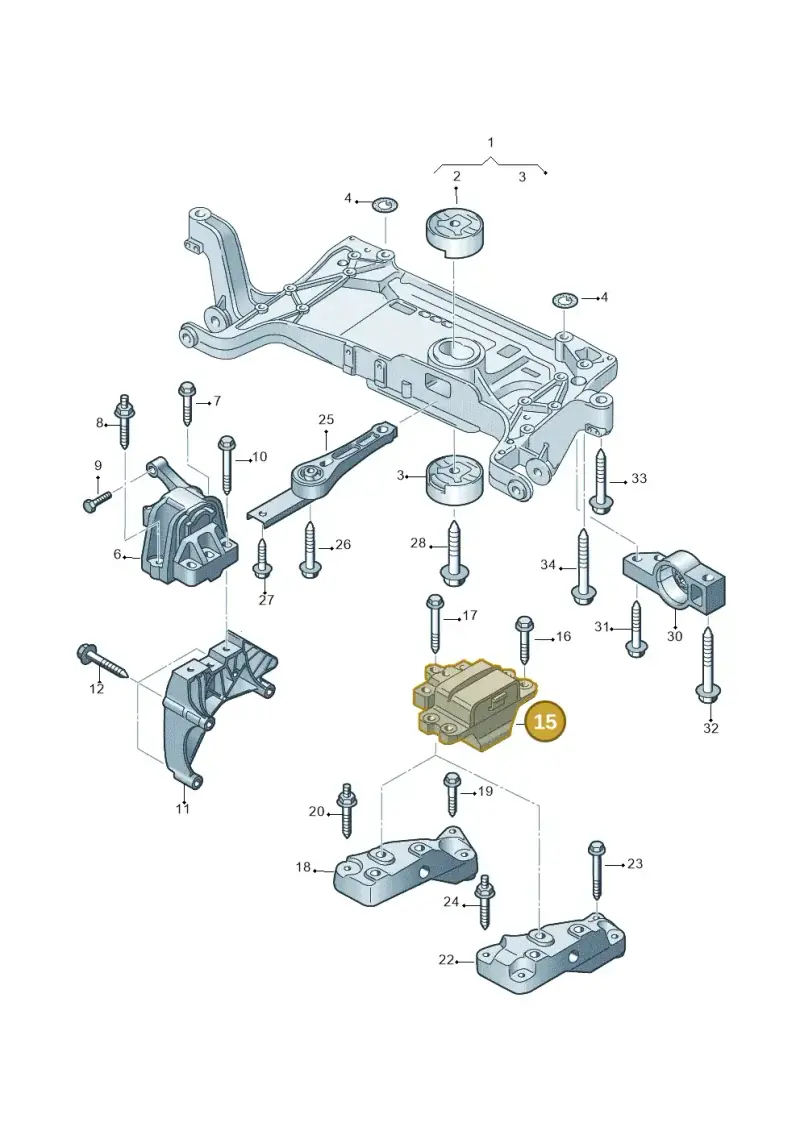 1K0199555Q — Volkswagen Sharan BlueMotion (2015-2022) diagram 689199250, position 15