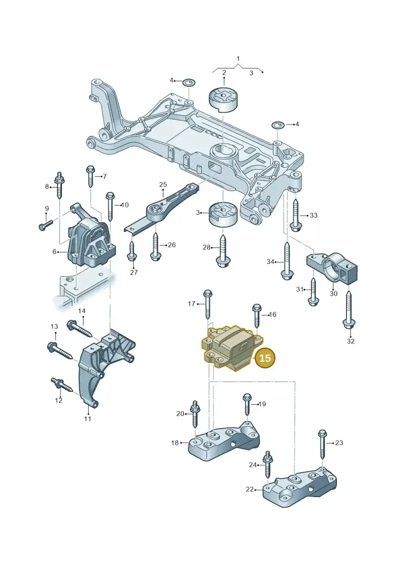 1K0199555T — Volkswagen Sharan BlueMotion (2015-2022) diagram 689199300, position 15