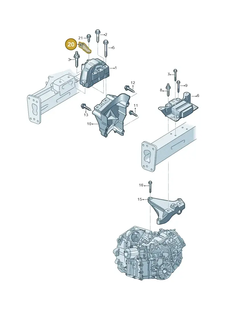1K0199588 — Volkswagen Jetta 1.4 (2014-2017) diagram 866199250, position 20