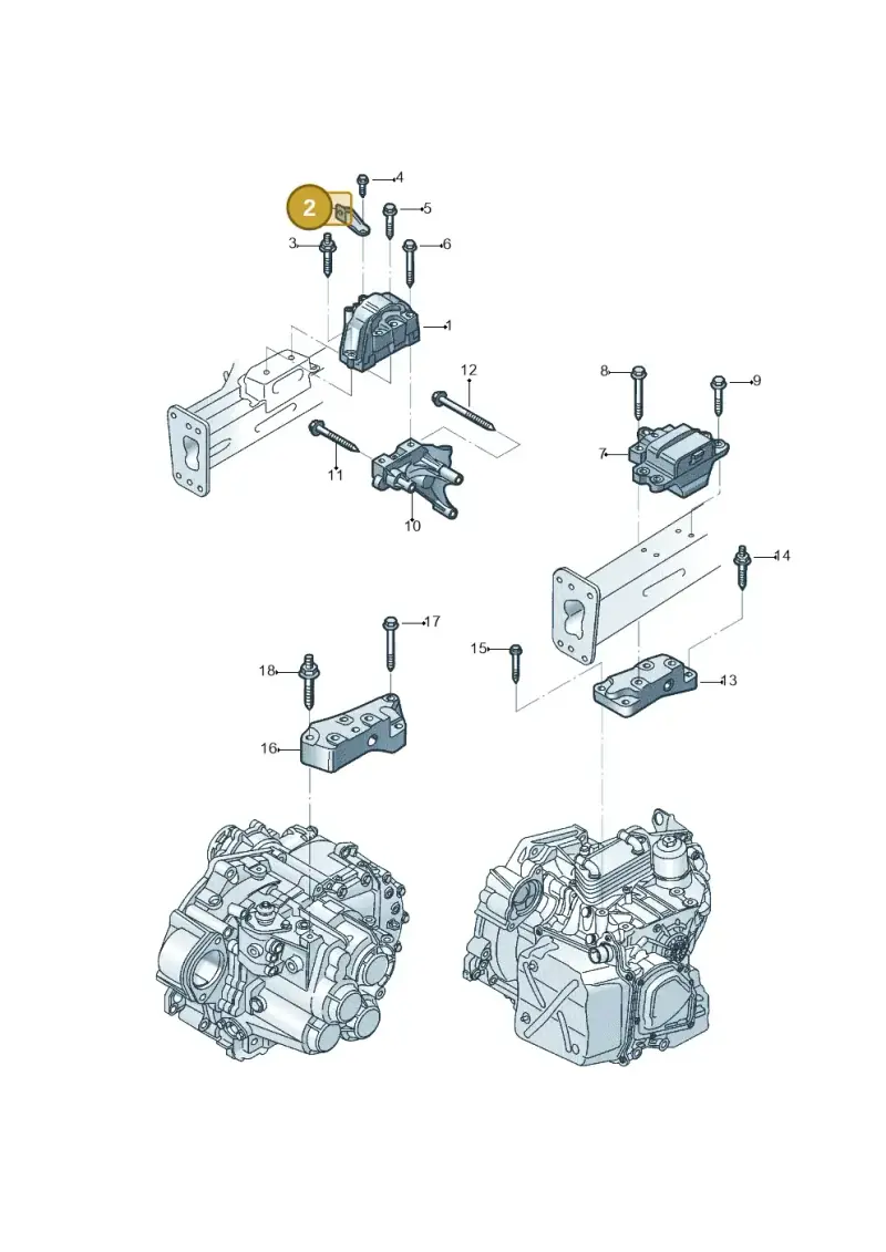 1K0199588 — Volkswagen Beetle (2016-2019) diagram 801199410, position 2