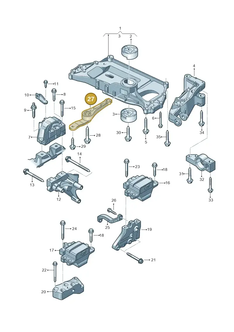 1K0199855BB — Volkswagen New beetle (2011-2016) diagram 409199200, position 27