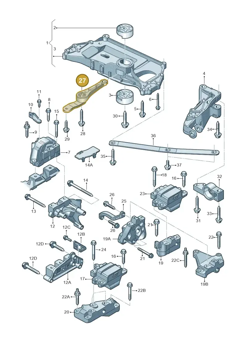 1K0199855BD — Volkswagen Golf Cabriolet (2011-2016) diagram 718199200, position 27