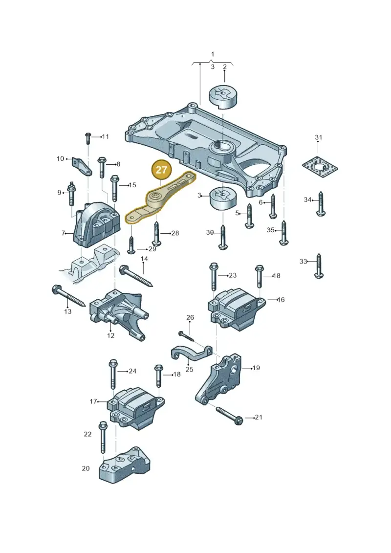 1K0199855BF — Volkswagen New beetle (2011-2016) diagram 715199300, position 27