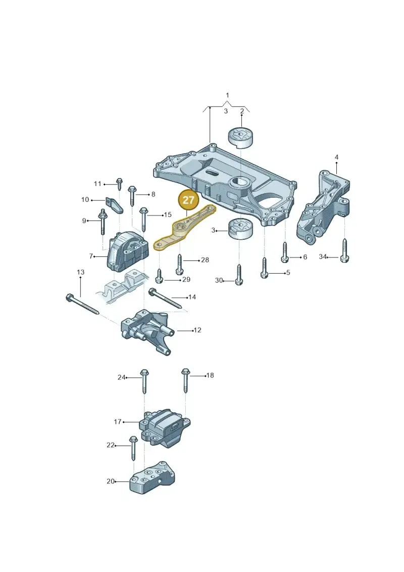 1K0199855BF — Volkswagen Jetta 2.0 (2015-2015) diagram 880199200, position 27
