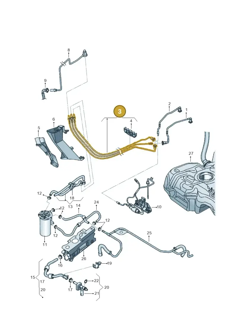 1K0200059BB — Volkswagen Jetta variant (2009-2014) diagram 645201250, position 3
