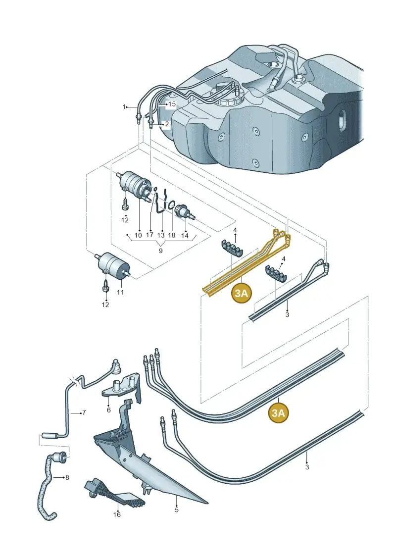 1K0200059BC — Volkswagen Golf estate (2009-2013) diagram 420201400, position 3A