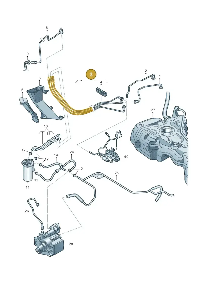 1K0200059BE — Volkswagen Golf estate (2009-2013) diagram 649201240, position 3
