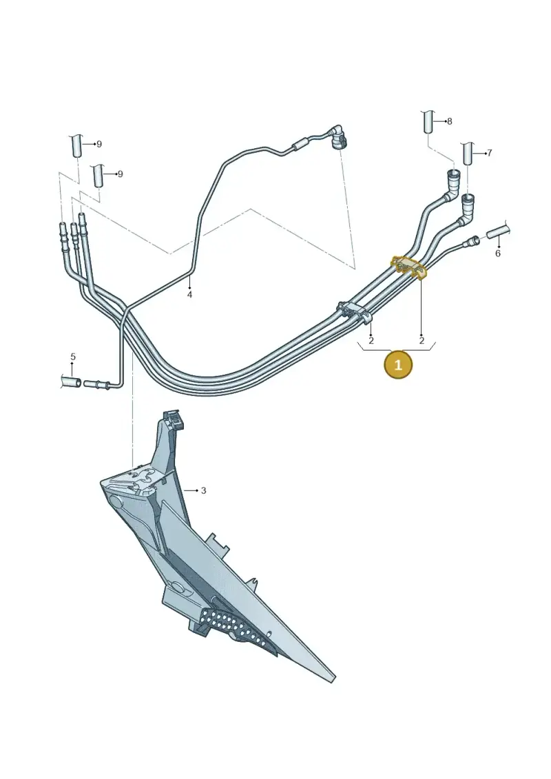 1K0200059BE — Volkswagen Golf Cabriolet (2011-2016) diagram 694201250, position 1