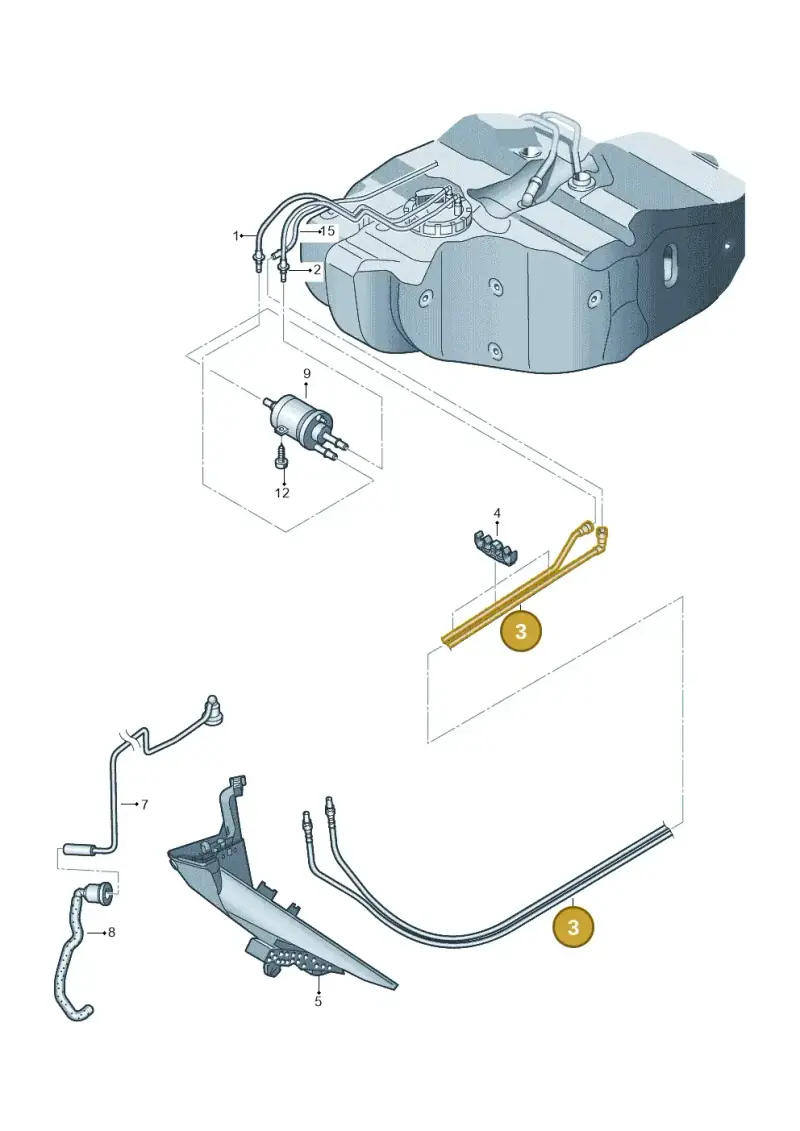 1K0200059BF — Volkswagen Golf 2.0 (2008-2011) diagram 649201400, position 3