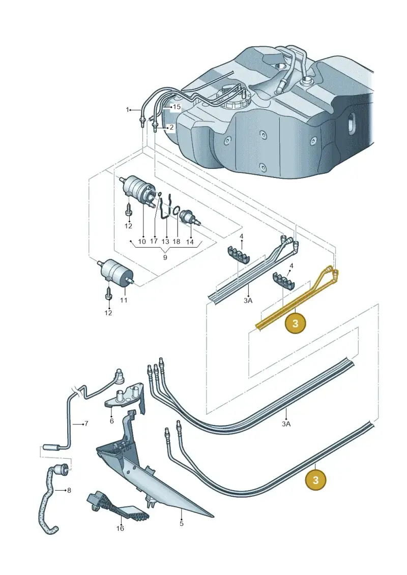1K0200059CB — Volkswagen Jetta variant (2009-2014) diagram 420201400, position 3