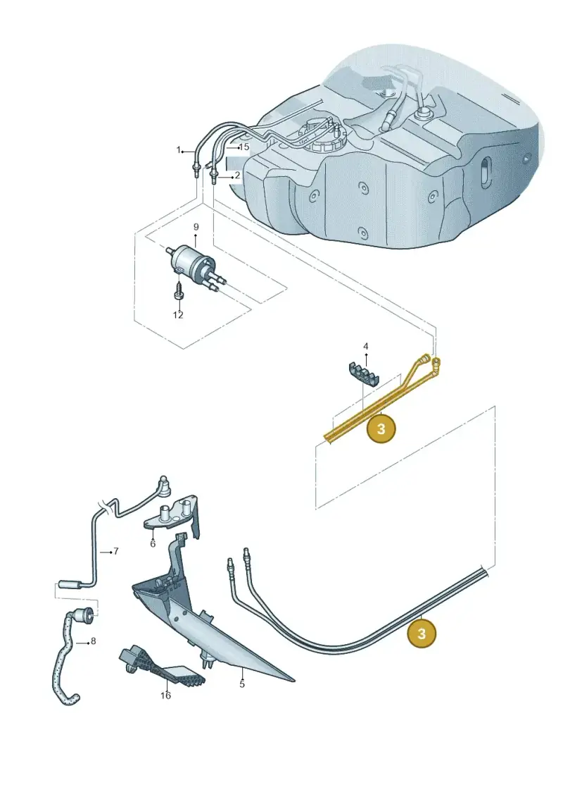 1K0200059CB — Volkswagen EOS-Cabriolet-Coupe (2006-) diagram 482201400, position 3