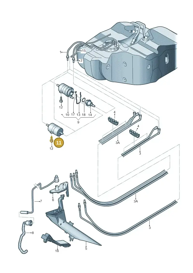 1K0201051L — Volkswagen Jetta 2.0 (2015-2015) diagram 420201400, position 11