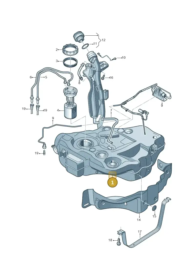 1K0201060DQ — Volkswagen Golf Plus (2011-2014) diagram 712201600, position 1