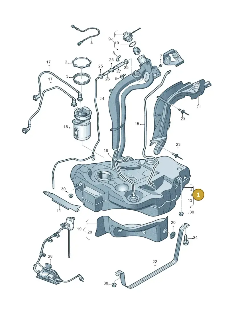 1K0201060GA — Volkswagen Golf Plus 1.6 (2009-2011) diagram 625201050, position 1