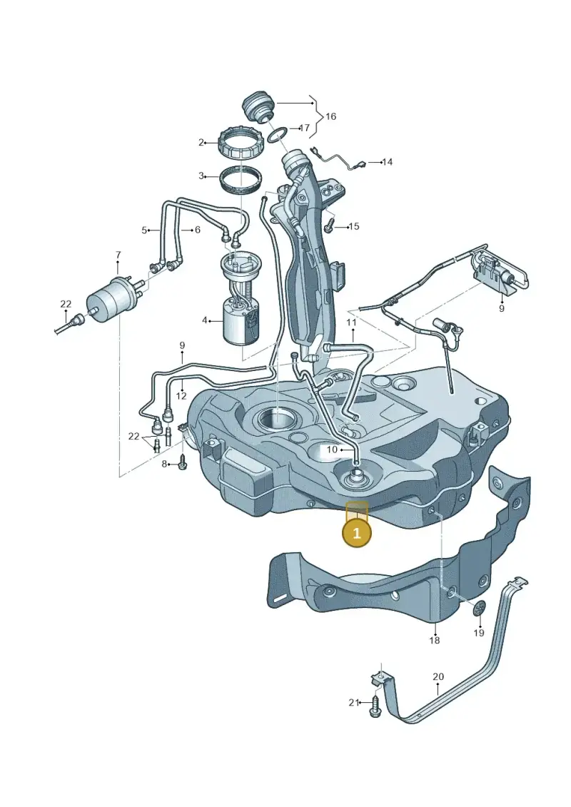 1K0201060GA — Volkswagen Golf Plus (2011-2014) diagram 712201400, position 1