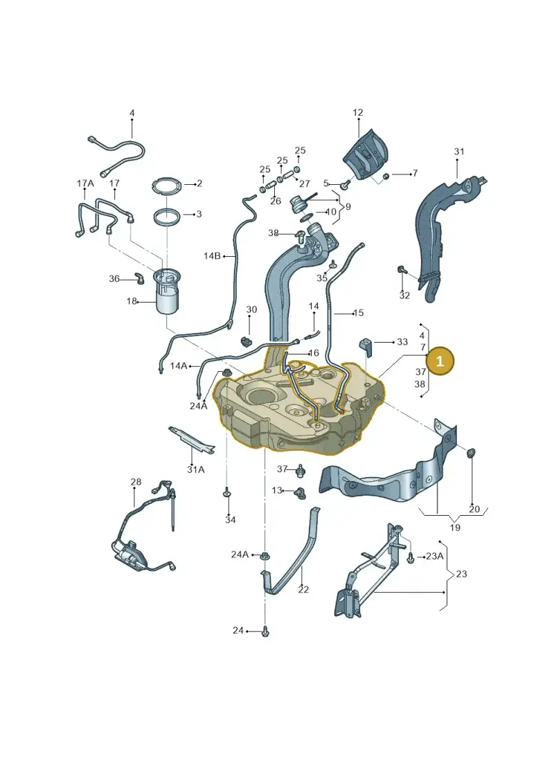 1K0201060HD — Volkswagen Jetta (2014-2017) diagram 692201050, position 1
